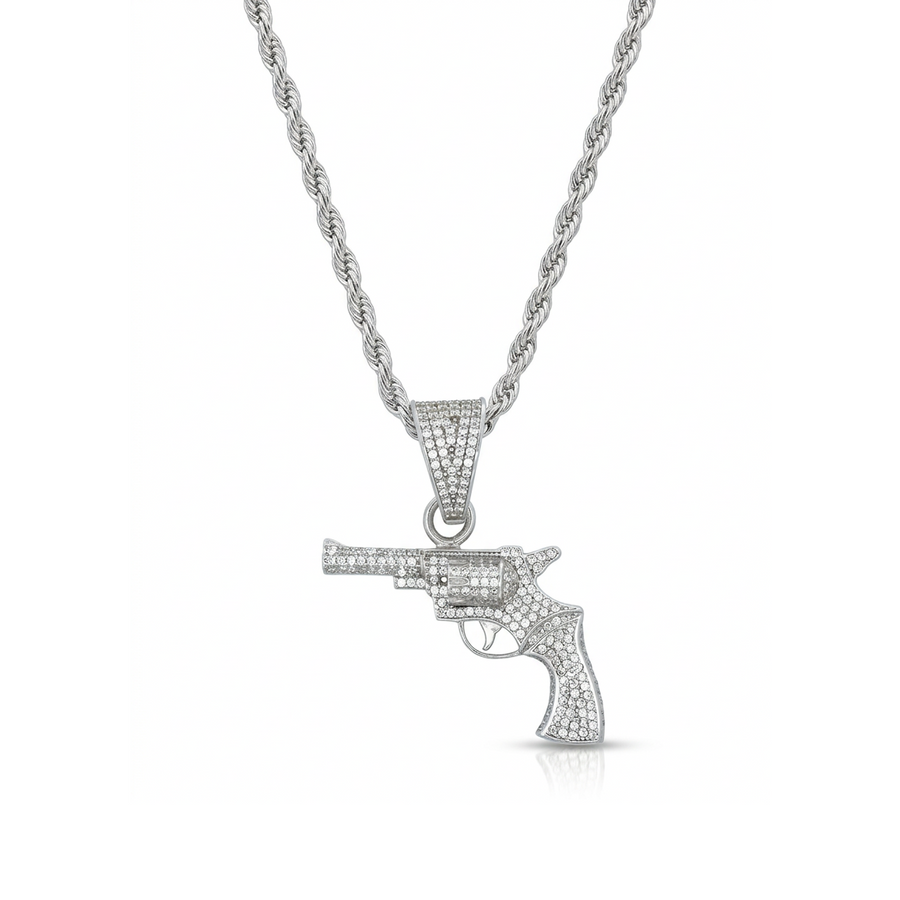 925 Sterling Silver CZ Iced Out Pendant