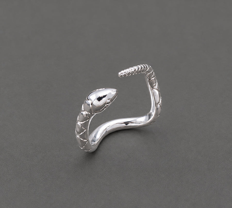 Coiled Snake Ring in Sterling Silver