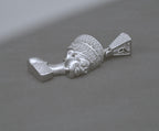 925 Sterling Silver Queen Nefertiti CZ Pendant