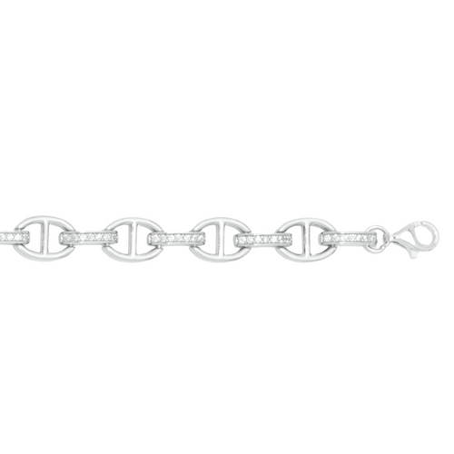 925 Sterling Silver Anchor Link Bracelet