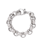 925 Sterling Silver Iced Out CZ Belcher Bracelets