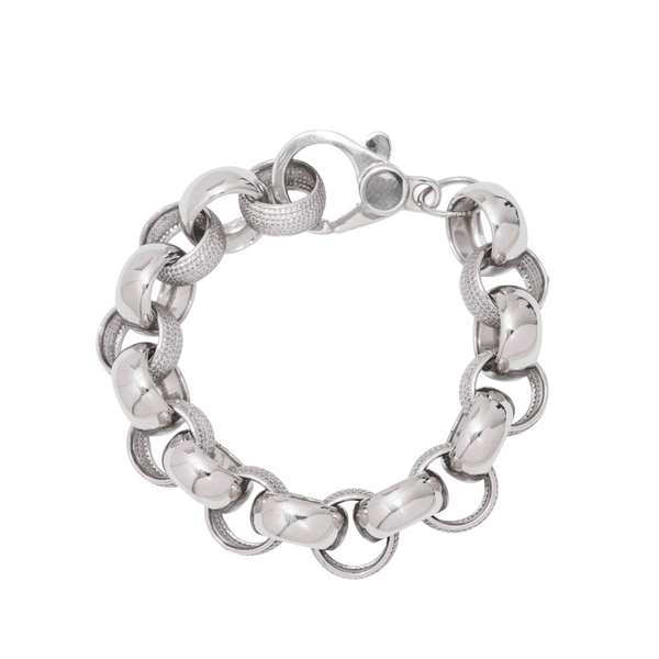 925 Sterling Silver Iced Out CZ Belcher Bracelets