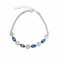 925 Sterling Silver Nazar Bracelet with CZ