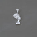 925 Sterling Silver Queen Nefertiti CZ Pendant