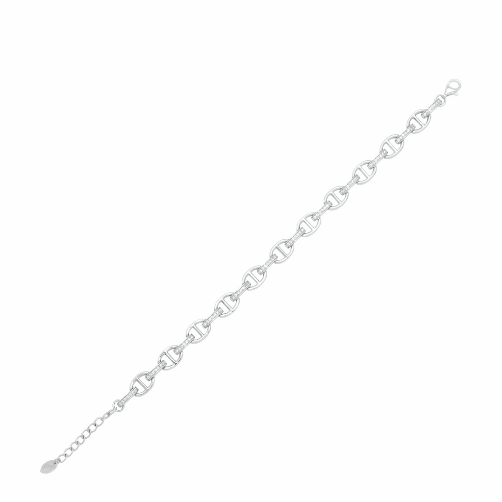 925 Sterling Silver Anchor Link Bracelet