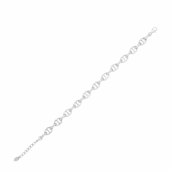 925 Sterling Silver Anchor Link Bracelet
