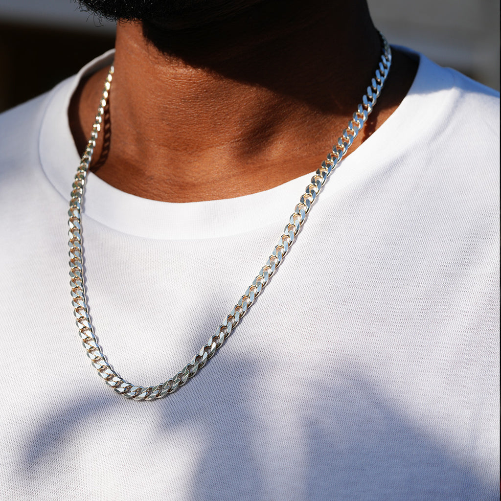 925 Sterling Silver Solid Miami Cuban Link Chain