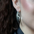 925 Sterling Silver Greek Pattern Dual Hoop Earrings