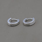CZ Huggie Hoop Earrings in Sterling Silver