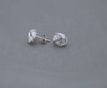 CZ Knot Stud Earrings in Sterling Silver