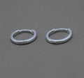 Small Slim Hoop Earrings in Sterling Silver