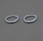 Small Slim Hoop Earrings in Sterling Silver
