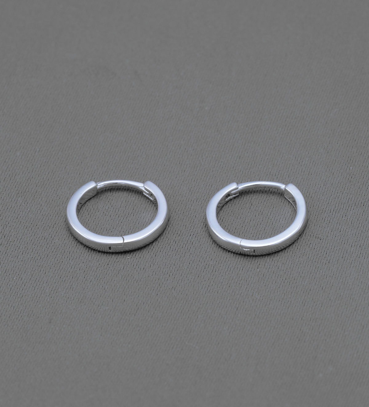 Small Slim Hoop Earrings in Sterling Silver