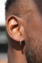 Small Slim Hoop Earrings in Sterling Silver