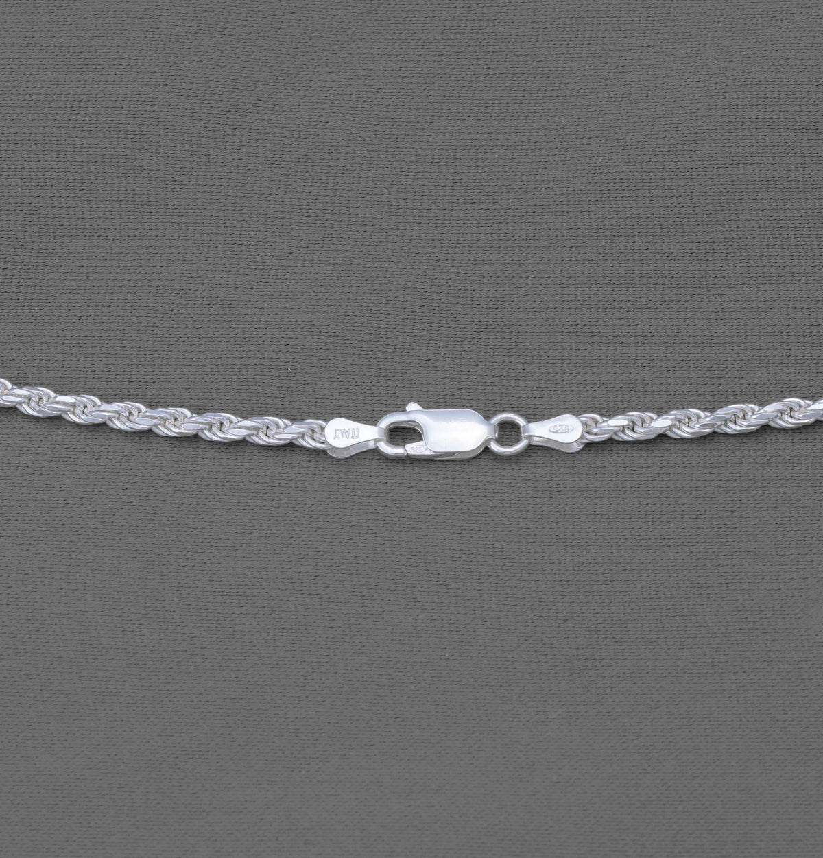 Diamond-Cut Sterling Silver Rope Chain – 20 Inch