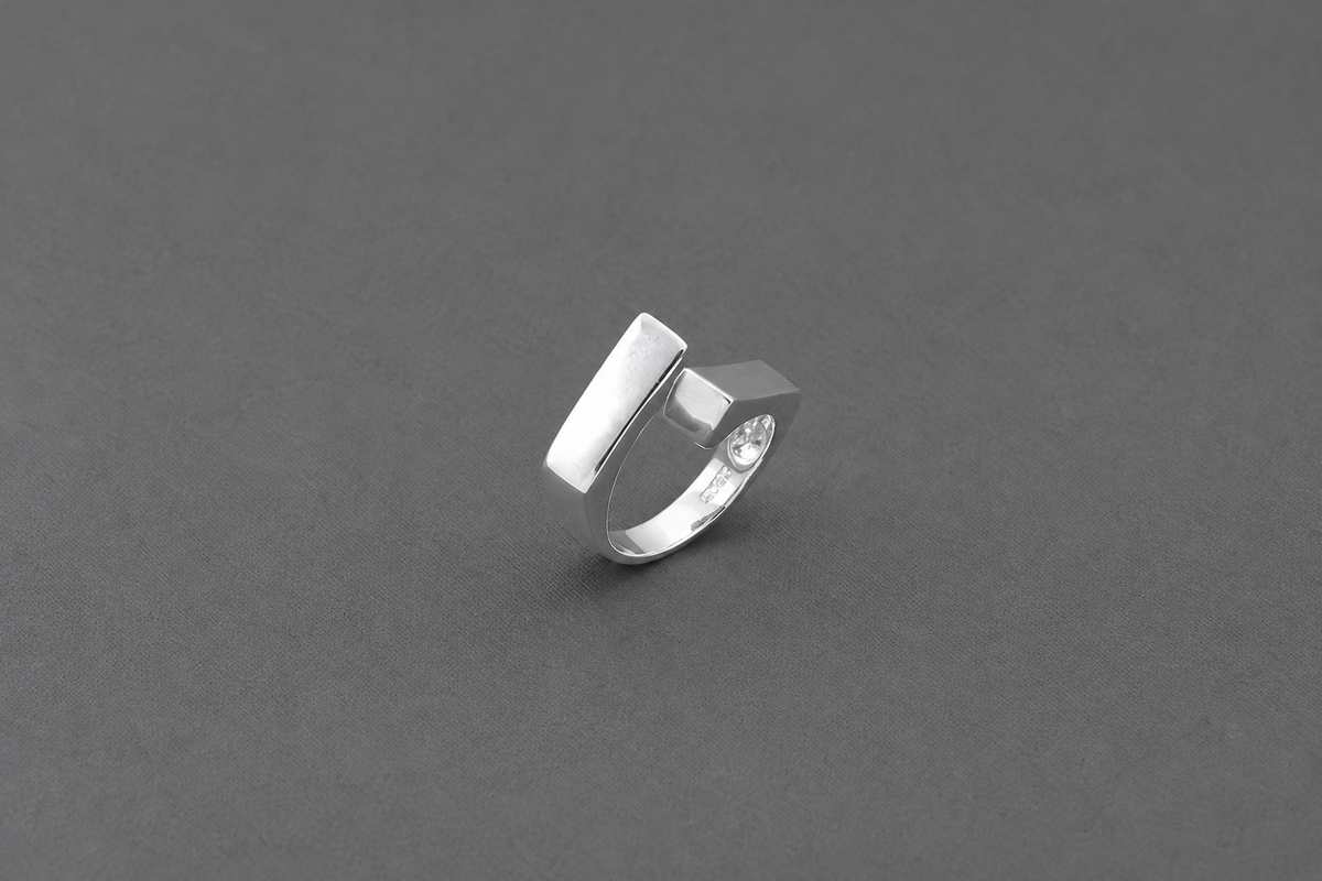 Open Bar Sterling Silver Ring