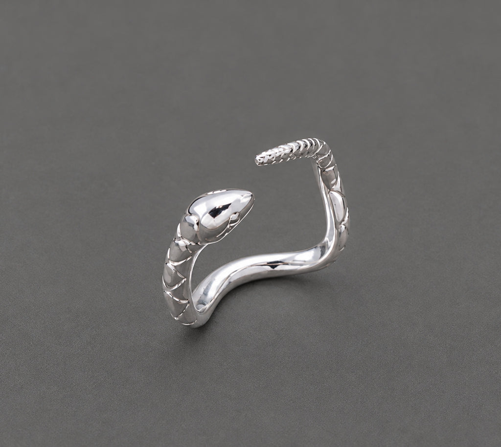 Coiled Snake Ring in Sterling Silver