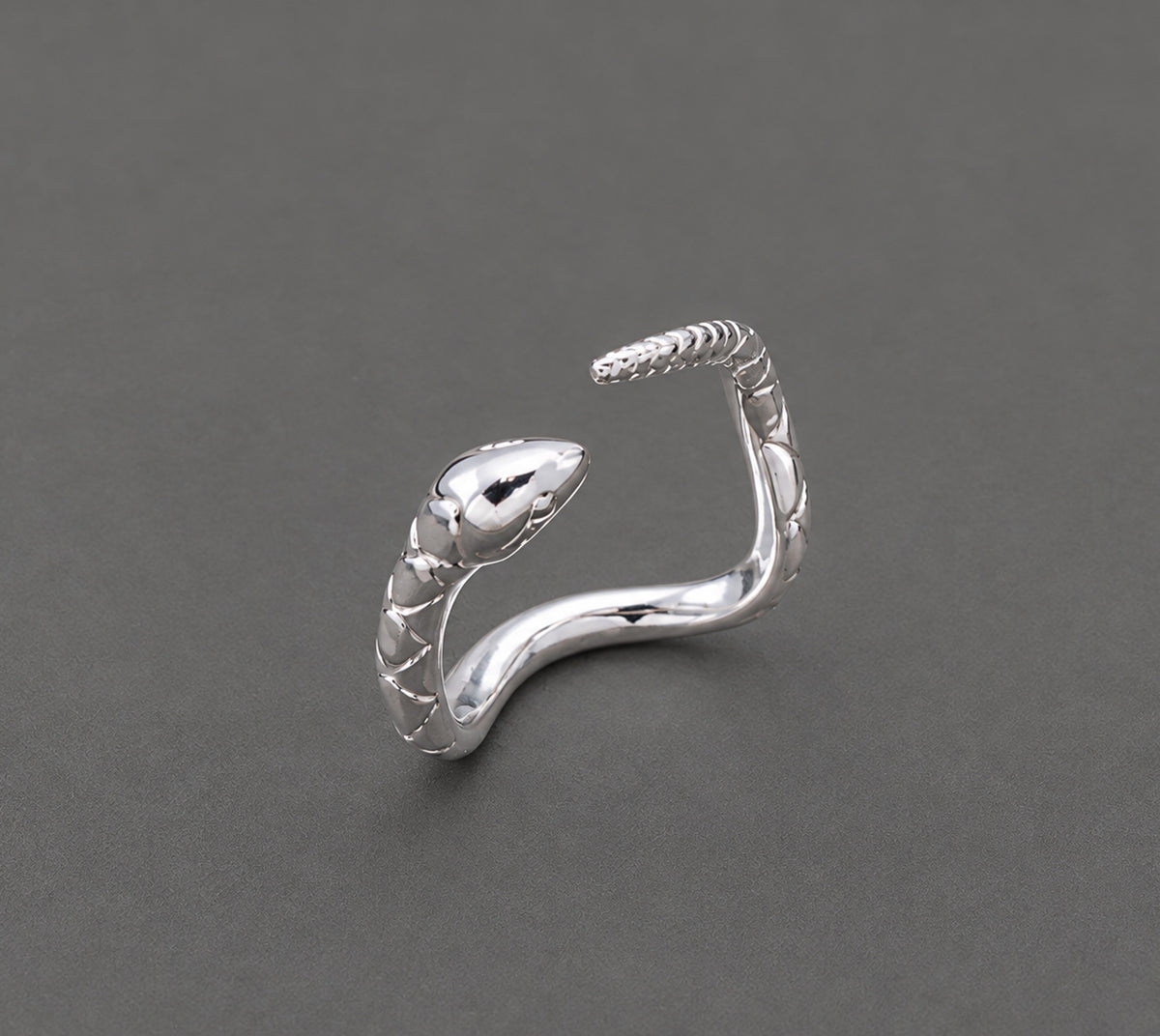Coiled Snake Ring in Sterling Silver
