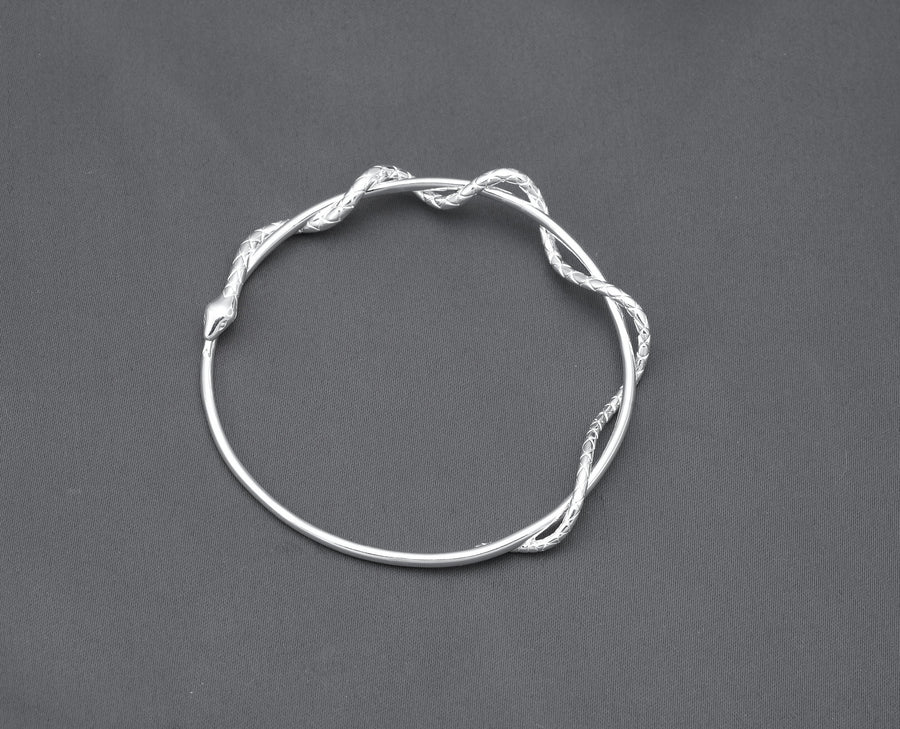 Snake Bangle in Sterling Silver