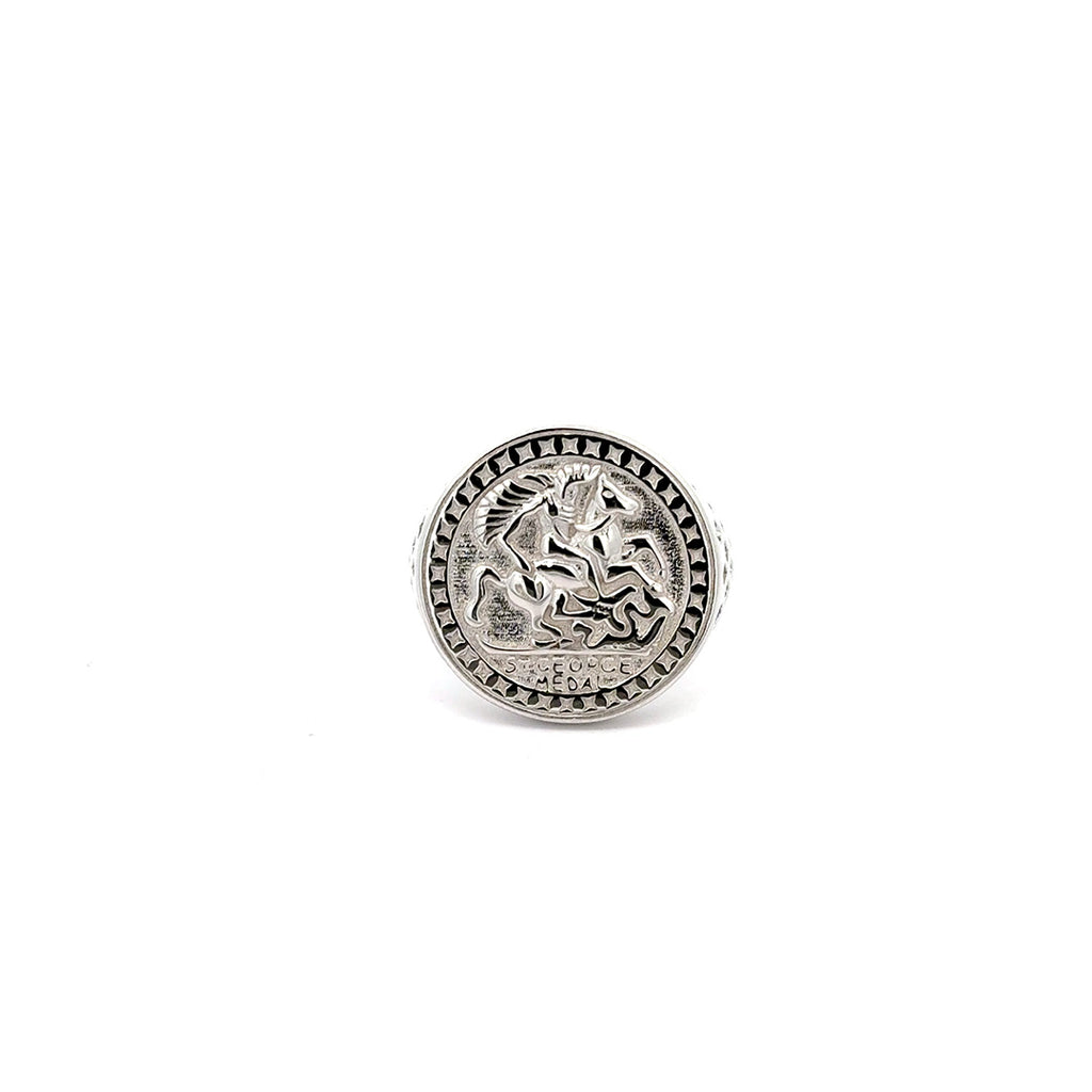 925 Sterling Silver St. George Ring
