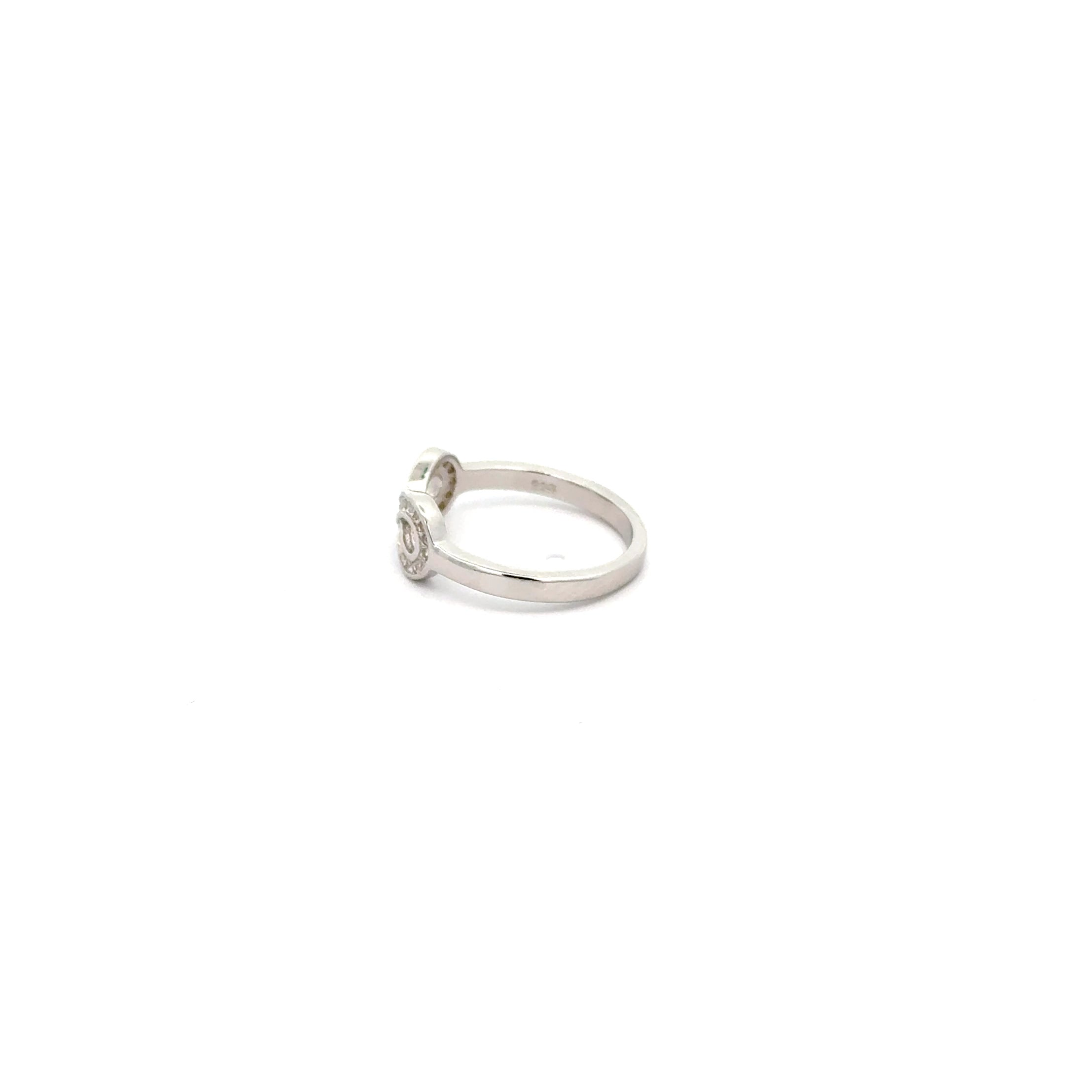 925 Sterling Silver CZ Infinity Ring