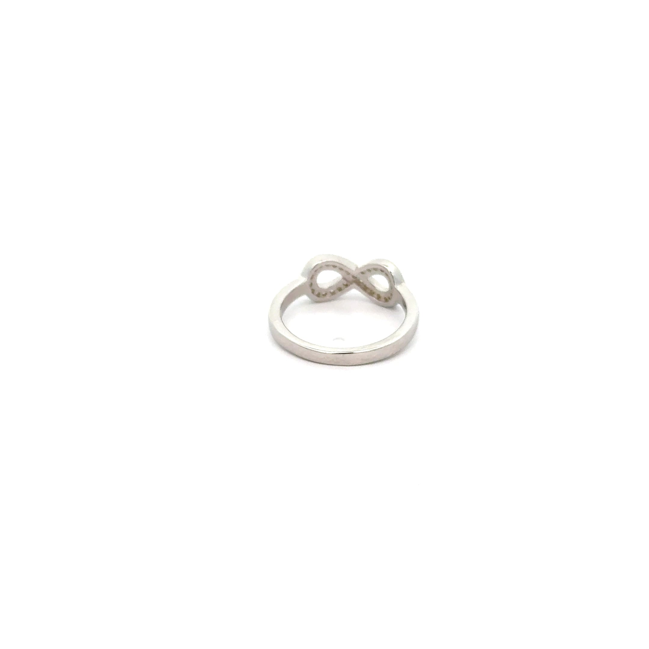 925 Sterling Silver CZ Infinity Ring