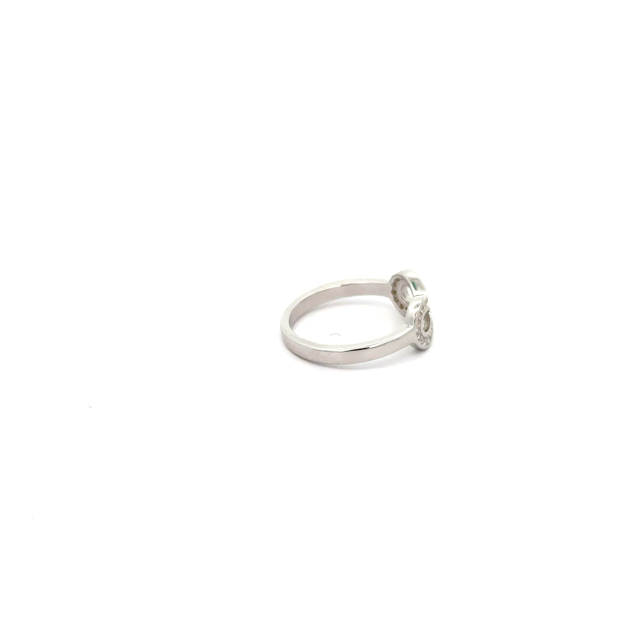 925 Sterling Silver CZ Infinity Ring
