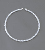 Extra Large Twisted Hoop Earrings in Sterling Silver