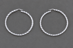 Large Twisted Hoop Earrings in Sterling Silver — view 2