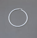 Large Twisted Hoop Earrings in Sterling Silver