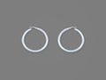Medium Ribbed Hoop Earrings in Sterling Silver