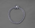 Patterned Cuban Link Bracelet in Sterling Silver – 8 Inch