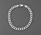 Slim Cuban Link Bracelet in Sterling Silver – 9 Inch