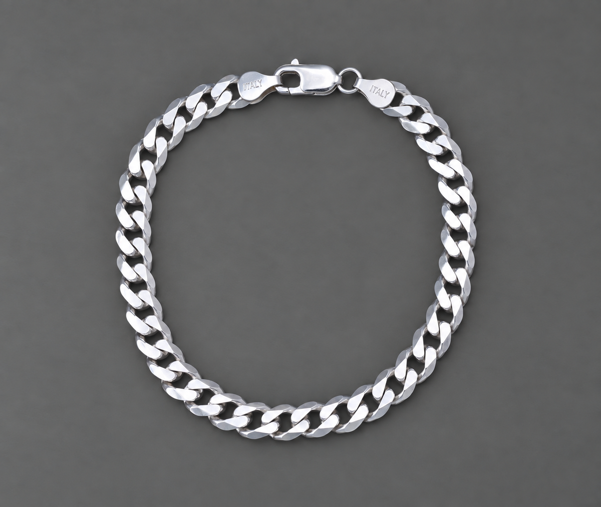 Slim Cuban Link Bracelet in Sterling Silver – 9 Inch